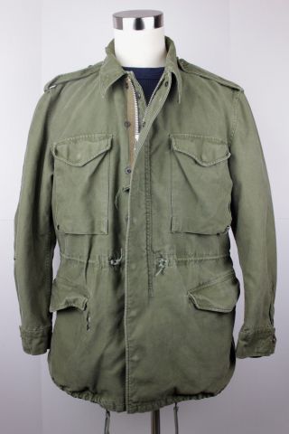Vintage Mens M1951 Field Jacket Medium Size Army Military Usa Green
