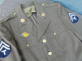 Wwii Named 442nd Us Japanes Enlisted Dress 4 Pocket Tunic