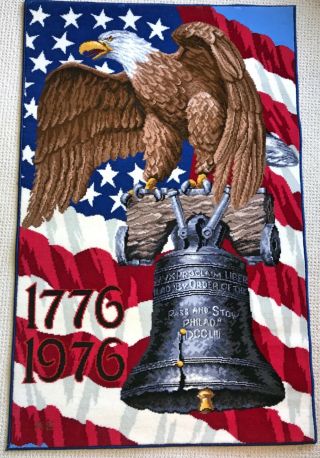American Legend Bicentennial Wall Rug By Alexander Smith 1776 - 1976