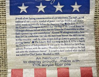 American Legend Bicentennial Wall Rug by Alexander Smith 1776 - 1976 3