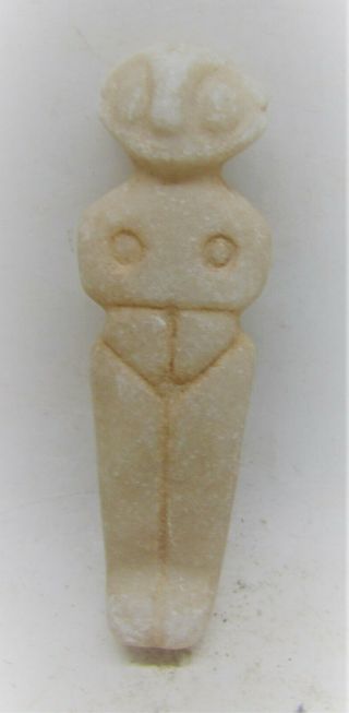 Scarce Circa 2000bce Ancient Near Eastern Stone Worshipper Statuette