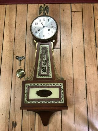 Seth Thomas Banjo Wall Chime Clock Brookfield Model E530 Series.