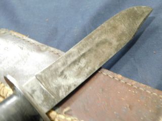 WWII US Fighting Knife Kinfolks Pilot Survival Army USMC USN Bowie w/Scbd ID ' d 4