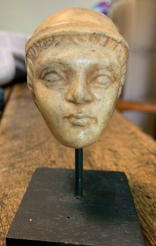 Ancient Roman Marble Head Helmeted Legionnaire 3