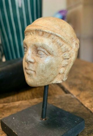Ancient Roman Marble Head Helmeted Legionnaire 5