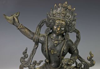Large Antique Chinese Tibetan Bronze Statue of Dancing Figure 2