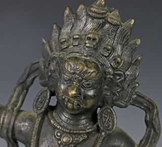 Large Antique Chinese Tibetan Bronze Statue of Dancing Figure 3