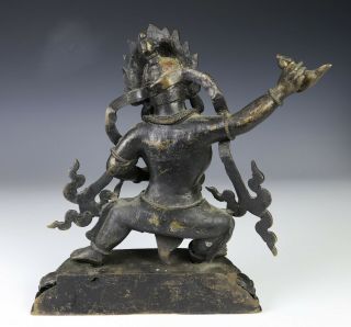 Large Antique Chinese Tibetan Bronze Statue of Dancing Figure 8