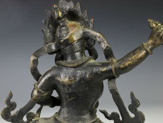 Large Antique Chinese Tibetan Bronze Statue of Dancing Figure 9