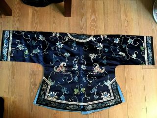 Chinese19thc Embroidered Childs Butterfly Robe 9