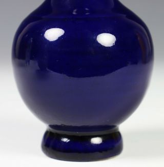 Antique Chinese Porcelain Aubergine Glazed Bottle Vase - 1700 ' s 4
