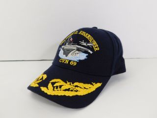 USS DWIGHT D.  EISENHOWER CVN - 69 Crest Official USA Navy HAT Blue Cap I LIKE IKE 12