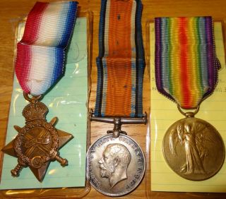 Wwi British War,  Victory,  Star Medal Trio A.  S.  C.  /r.  W.  Kent R.