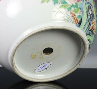 Old Chinese Famille Rose Porcelain Planter Bowl with Birds 7