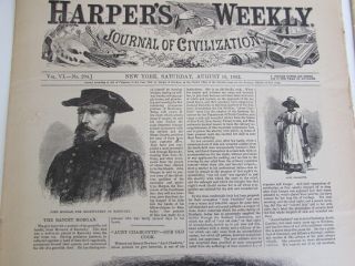 1862 August 16 23 Harper ' s Weekly john Morgan Kentucky Civil War Illustrations 2