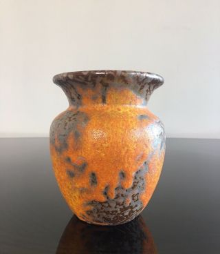 Mid Century Modern Alrun Guest Royal Haeger Orange Peel Lava Glaze Vase