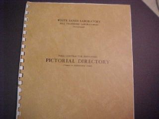 1961 White Sands Laboratory Pictorial Directory - Zeus - Nike - X,  Bell Labs Cold War