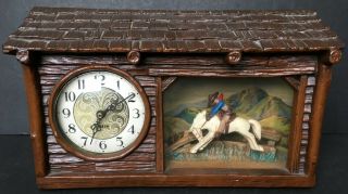 Vintage Haddon The Rancho Bucking Bronco & Cowboy Motion Clock & Lamp Model 20