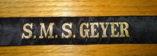 Wwi Cap Tally Imperial German Navy S.  M.  S.  Geyer