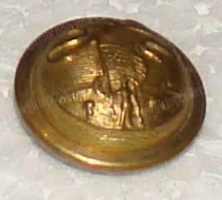 Stars,  Stripes on Shield Brass Button (Civil War Era) Scovill Mf ' g Co,  Waterbury 4