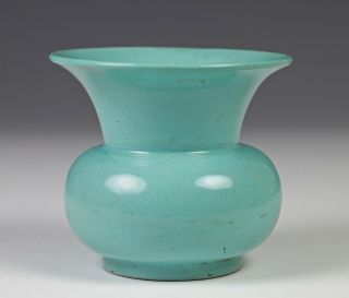 Unusual Antique Chinese Robin ' s Egg Glazed Zhadou Vase - 18/19c 2