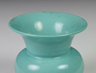 Unusual Antique Chinese Robin ' s Egg Glazed Zhadou Vase - 18/19c 3