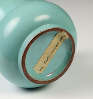 Unusual Antique Chinese Robin ' s Egg Glazed Zhadou Vase - 18/19c 4