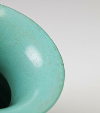 Unusual Antique Chinese Robin ' s Egg Glazed Zhadou Vase - 18/19c 6