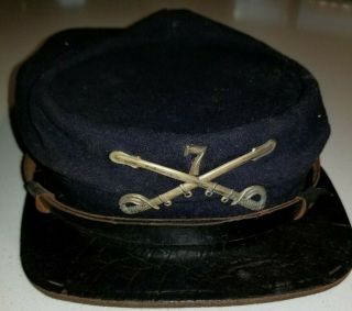 Scarce Civil War Union 7th Cavalry Forage Cap Bummers Kepi