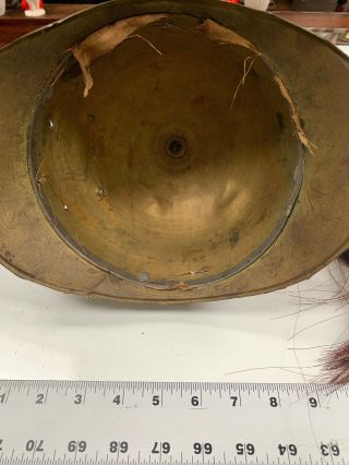 Very Old Unusual Hat Civil War Or Post Civil War? Horse Hair Tassel Brass 6