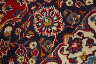 VINTAGE Traditional Floral RED & NAVY Persian Oriental Wool LARGE Area Rug 10x13 10
