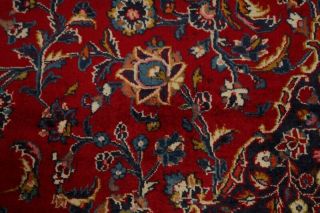 VINTAGE Traditional Floral RED & NAVY Persian Oriental Wool LARGE Area Rug 10x13 11