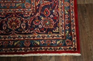 VINTAGE Traditional Floral RED & NAVY Persian Oriental Wool LARGE Area Rug 10x13 5