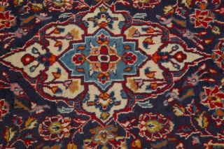 VINTAGE Traditional Floral RED & NAVY Persian Oriental Wool LARGE Area Rug 10x13 9