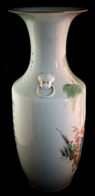 Large Antique Japanese Porcelain Vase Decorated w/ Women & Children 23 