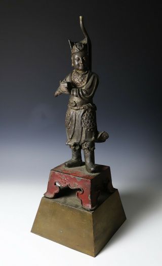 Large And Finely Cast Antique Chinese Ming Bronze Statue - Ming Dynasty