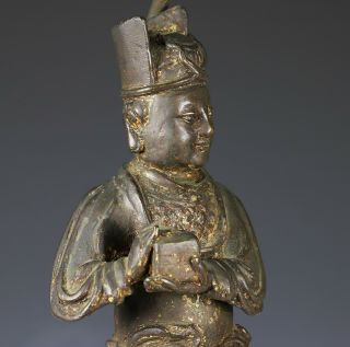 Large and Finely Cast Antique Chinese Ming Bronze Statue - Ming Dynasty 6