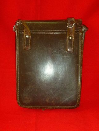 1953 Russian Soviet Army Officer Map Case Pouch Real Leather,  Strap USSR Dated 5