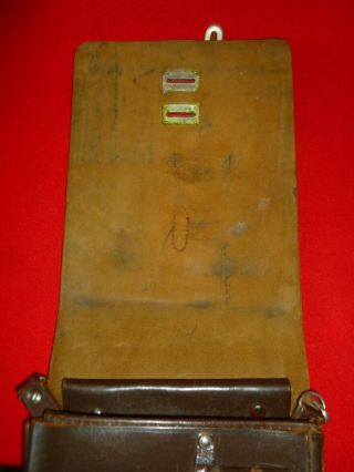 1953 Russian Soviet Army Officer Map Case Pouch Real Leather,  Strap USSR Dated 7