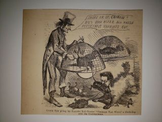 Justus Mckinstry Charles Van Wyck Nathaniel Starbuck Civil War 1862 Cartoon