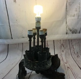 RARE ANTIQUE ARCHITECTURAL OLMOS DAM BRONZE WALL SCONCE SALVAGE LIGHT LAMP 12