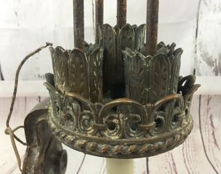 RARE ANTIQUE ARCHITECTURAL OLMOS DAM BRONZE WALL SCONCE SALVAGE LIGHT LAMP 4