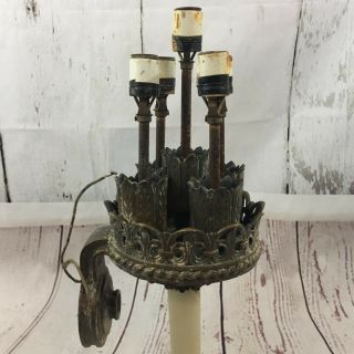 RARE ANTIQUE ARCHITECTURAL OLMOS DAM BRONZE WALL SCONCE SALVAGE LIGHT LAMP 9