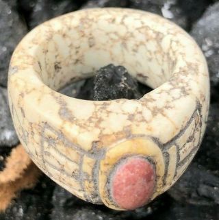 Ancient Pre - Columbian Ojuelos De Jalisco Stone Ring Artifact