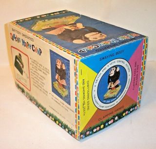 1960 ' s BATTERY OPERATED DANCING MERRY CHIMP JOLLY MUSICAL VINTAGE TOY MIB 11