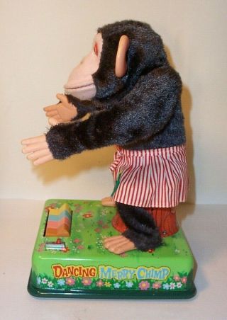 1960 ' s BATTERY OPERATED DANCING MERRY CHIMP JOLLY MUSICAL VINTAGE TOY MIB 5