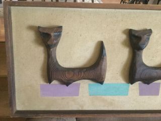 Witco vintage mid century modern 3D cats wall art. 2