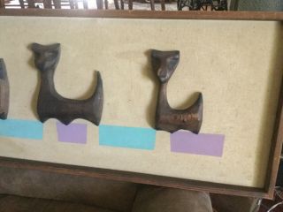 Witco vintage mid century modern 3D cats wall art. 4