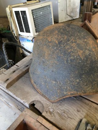 WWII German HELMET front seam & MSA LINER,  ID ' (2 Helmets) 2