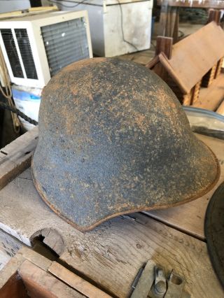 WWII German HELMET front seam & MSA LINER,  ID ' (2 Helmets) 3